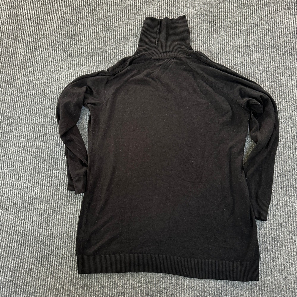Carolyn Taylor Women Turtleneck Sweater Large Black Knit Long Sleeve